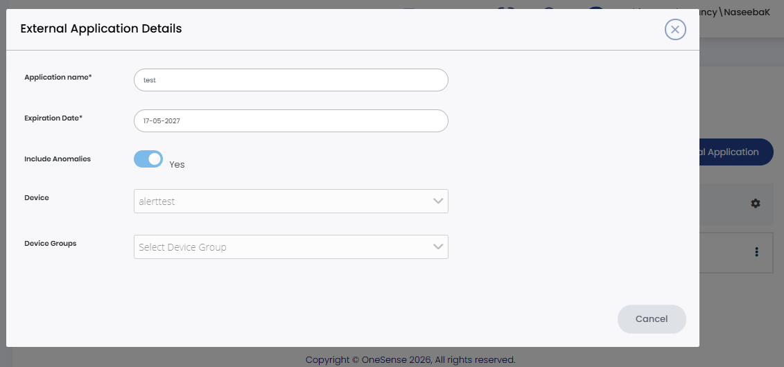External Application Update Database External Applications
